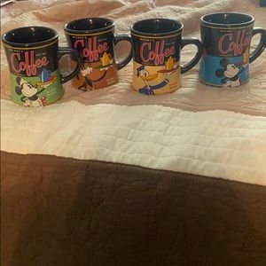 Disney coffee mugs complete set Hard to find